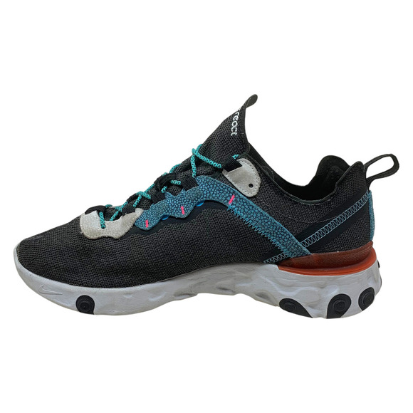 Nike React Element 55 SE Anthracite Blue Fury Sneakers Men's Sz 9 CD2153-001 - Picture 4 of 11